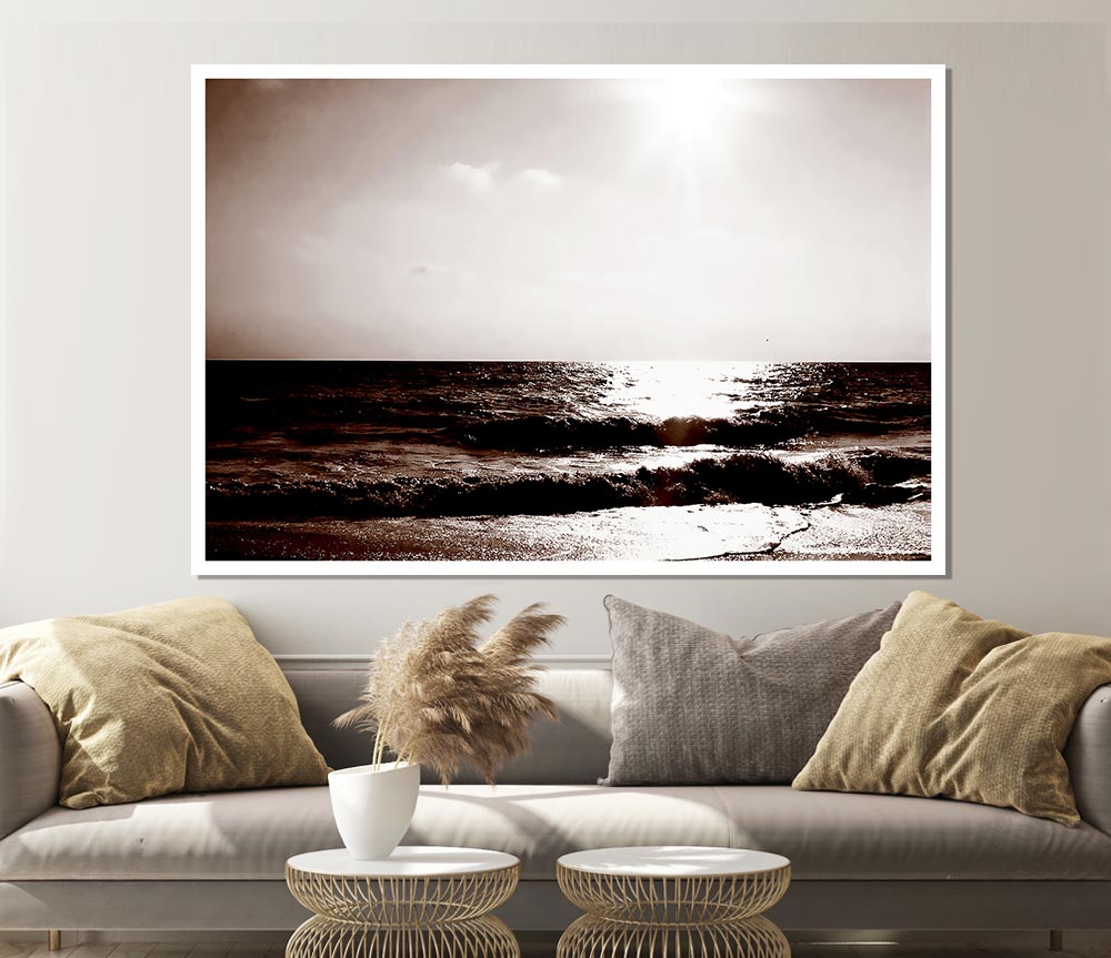 Chocolate Ocean Print Poster Wall Art