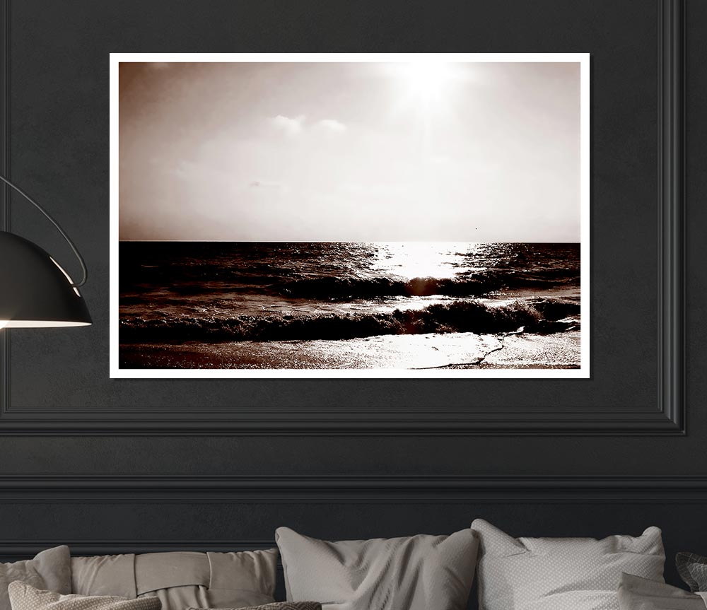 Chocolate Ocean Print Poster Wall Art