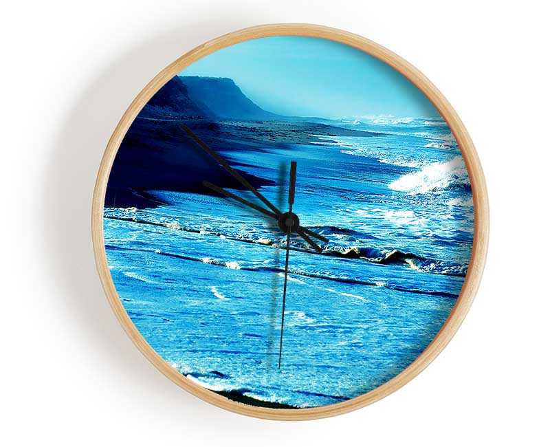 Blue Waves Delight Clock - Wallart-Direct UK