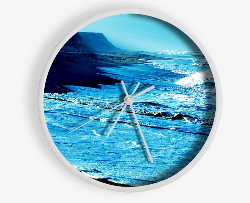 Blue Waves Delight Clock - Wallart-Direct UK