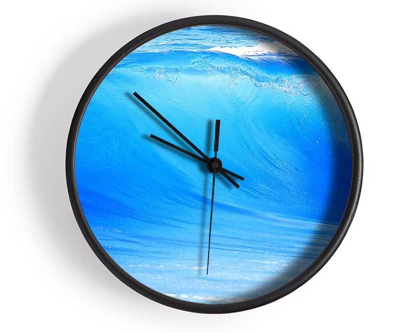 Blue Wave Clock - Wallart-Direct UK