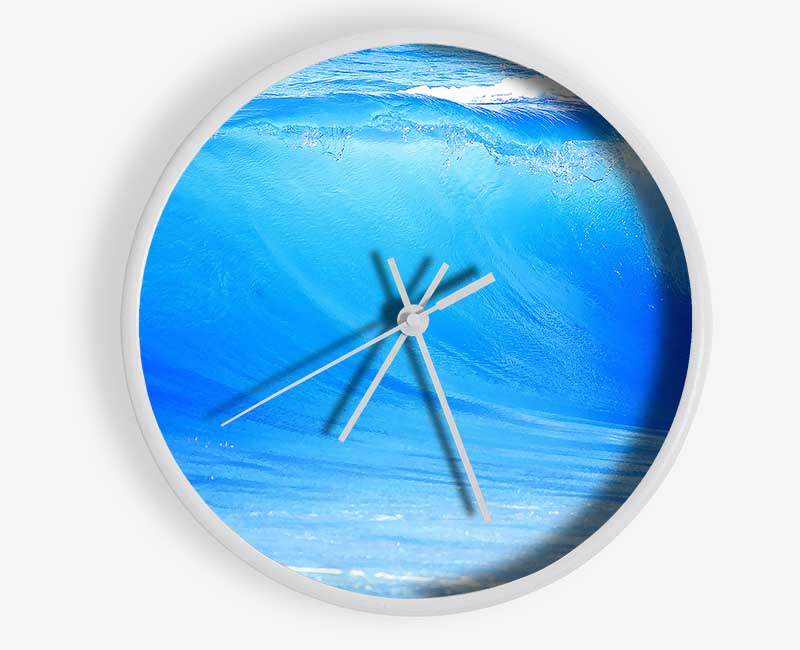 Blue Wave Clock - Wallart-Direct UK