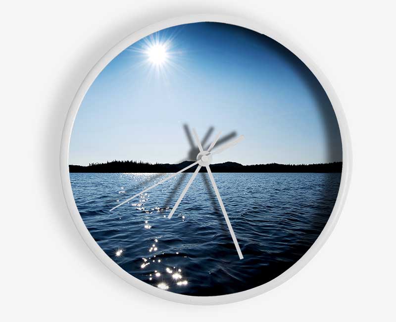 Blue Ocean Sun Clock - Wallart-Direct UK