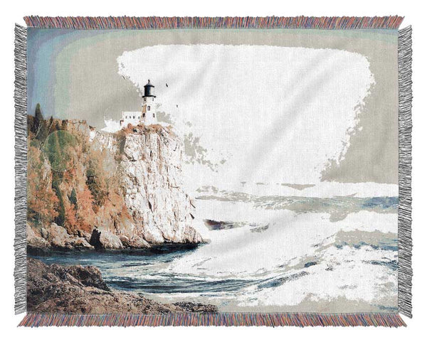 Beautiful Lighthouse Woven Blanket