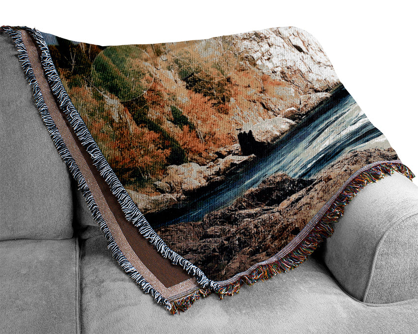 Beautiful Lighthouse Woven Blanket