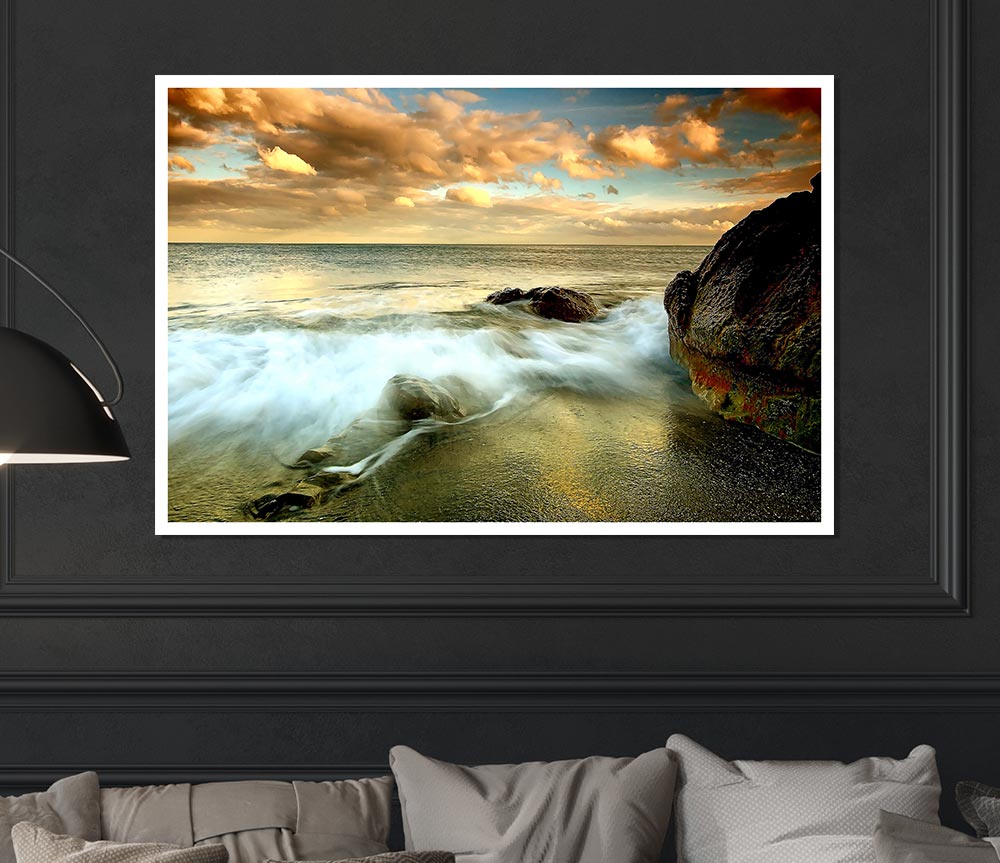 Beach Flow Print Poster Wall Art