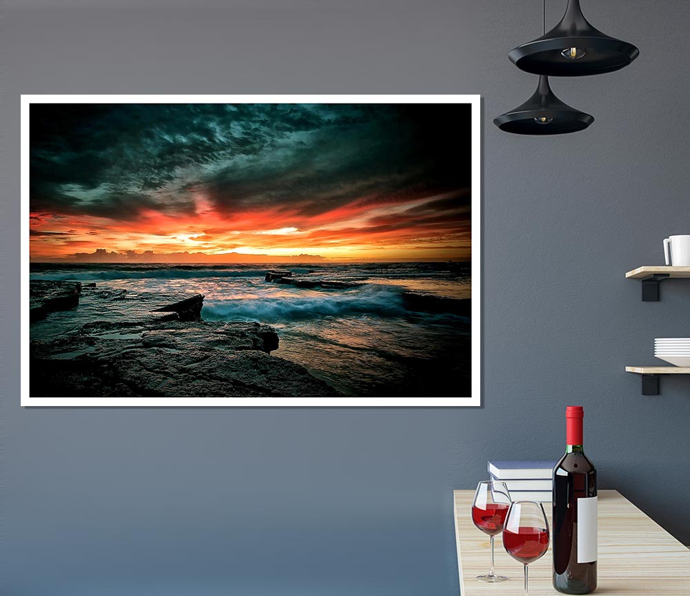 Just After The Storm At Sea Print Poster Wall Art