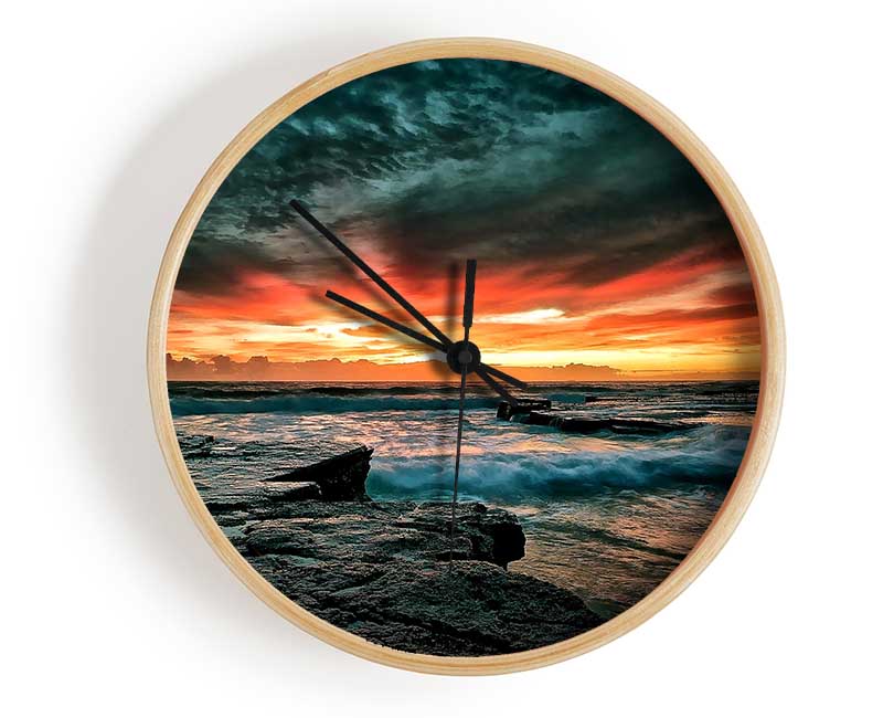 Just After The Storm At Sea Clock - Wallart-Direct UK