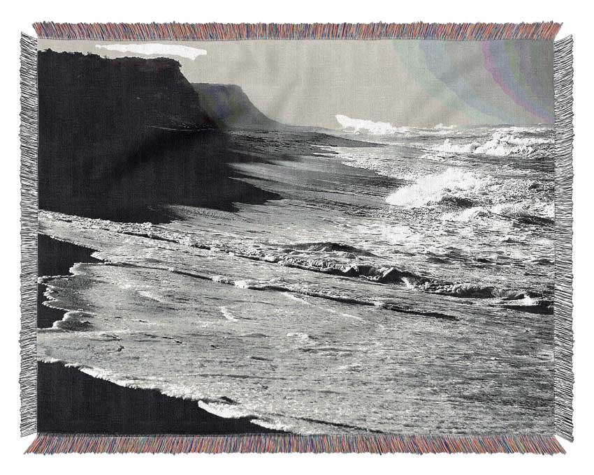 B n W Ocean Spray Woven Blanket