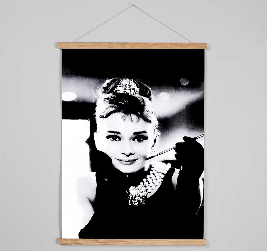 Audrey Hepburn Breakfast At Tiffanys Hanging Poster - Wallart-Direct UK