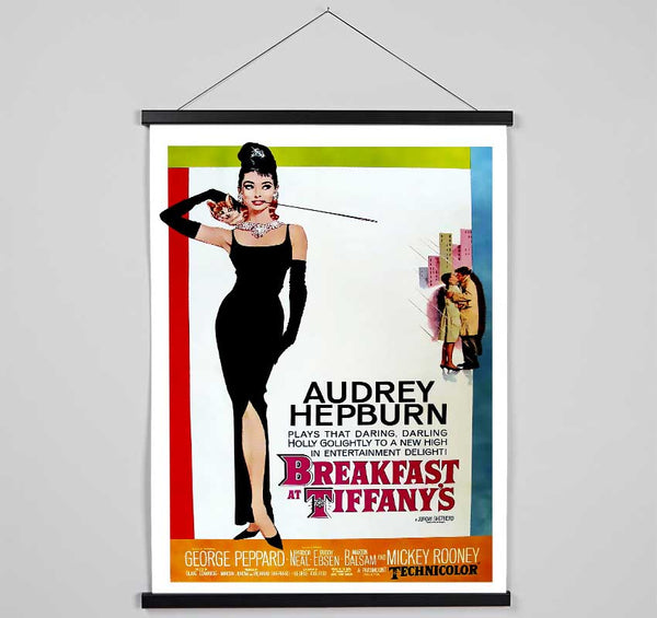 Audrey Hepburn Breakfast At Tiffanys Poster Hanging Poster - Wallart-Direct UK