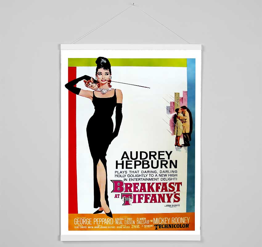 Audrey Hepburn Breakfast At Tiffanys Poster Hanging Poster - Wallart-Direct UK