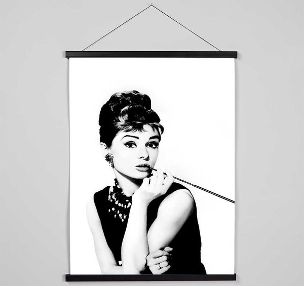 Audrey Hepburn Cigarette Hanging Poster - Wallart-Direct UK