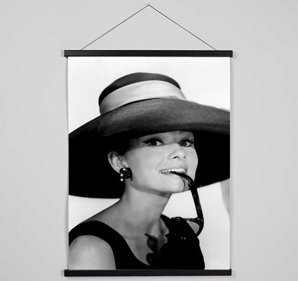 Audrey Hepburn Hat Hanging Poster - Wallart-Direct UK