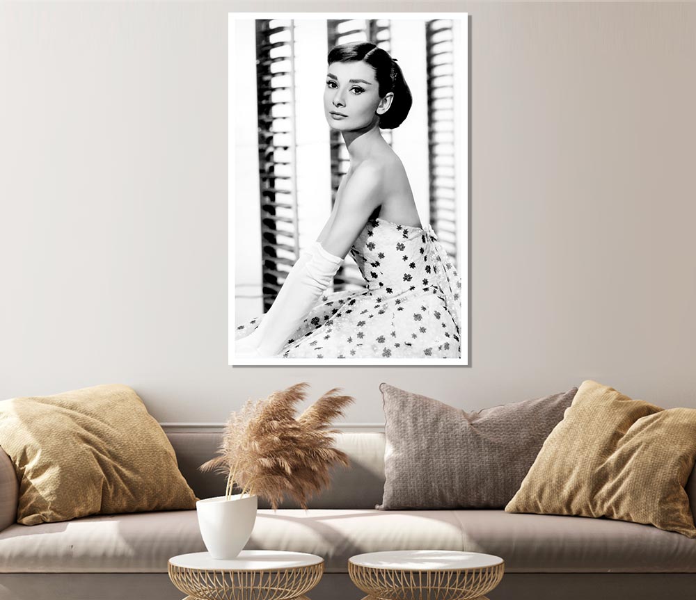 Audrey Hepburn Style Print Poster Wall Art