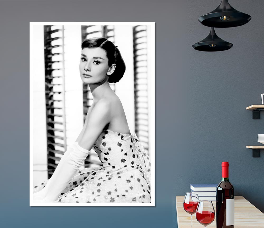 Audrey Hepburn Style Print Poster Wall Art