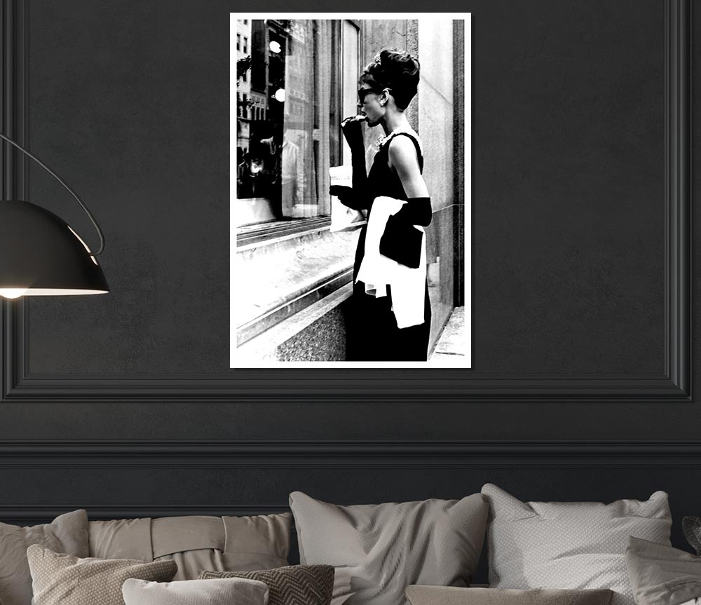 Audrey Hepburn Window Shopping Print Poster Wall Art