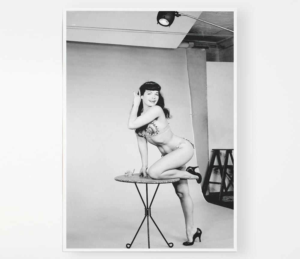 Bettie Page Swimsuit Print Poster Wall Art