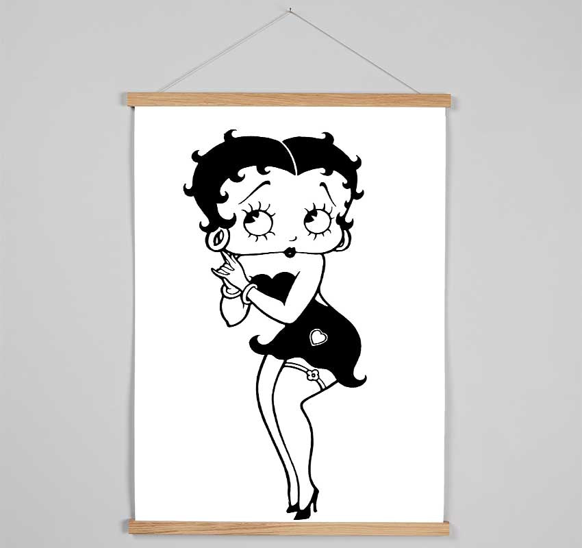 Betty Boop Love Heart Hanging Poster - Wallart-Direct UK