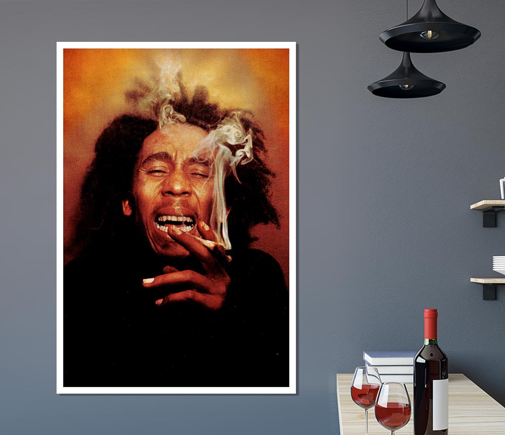 Bob Marley Laugh Print Poster Wall Art