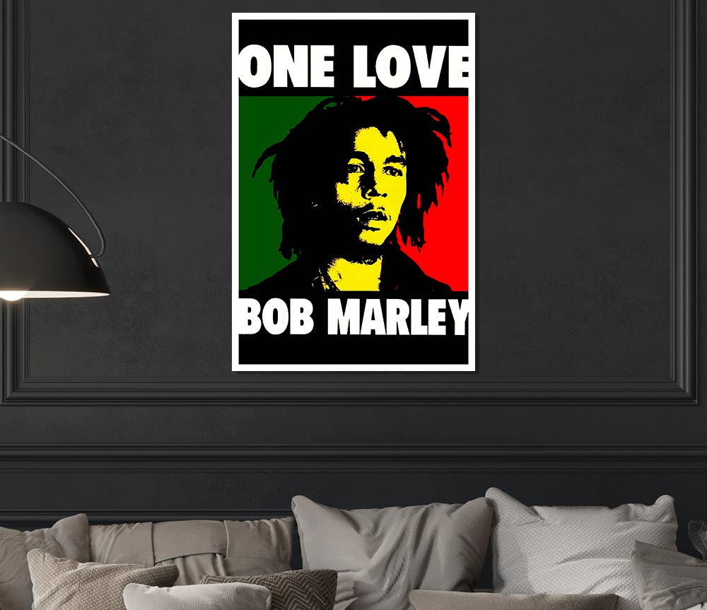 Bob Marley One Love Print Poster Wall Art