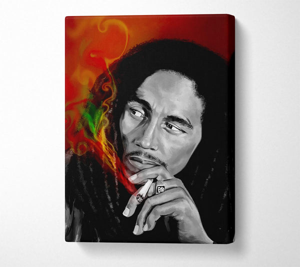 Picture of Bob Marley Smoke Canvas Print Wall Art