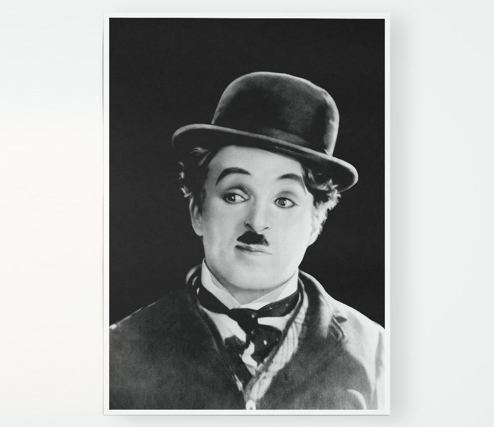 Charlie Chaplin Portrait Print Poster Wall Art