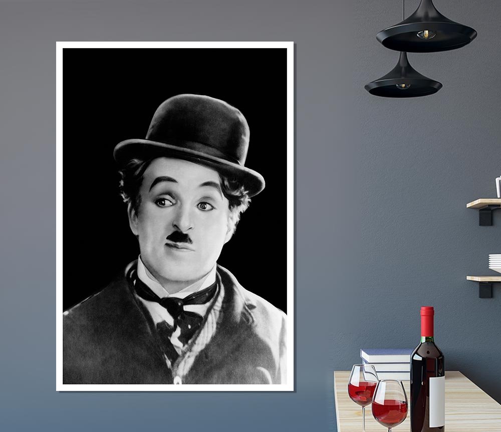 Charlie Chaplin Portrait Print Poster Wall Art