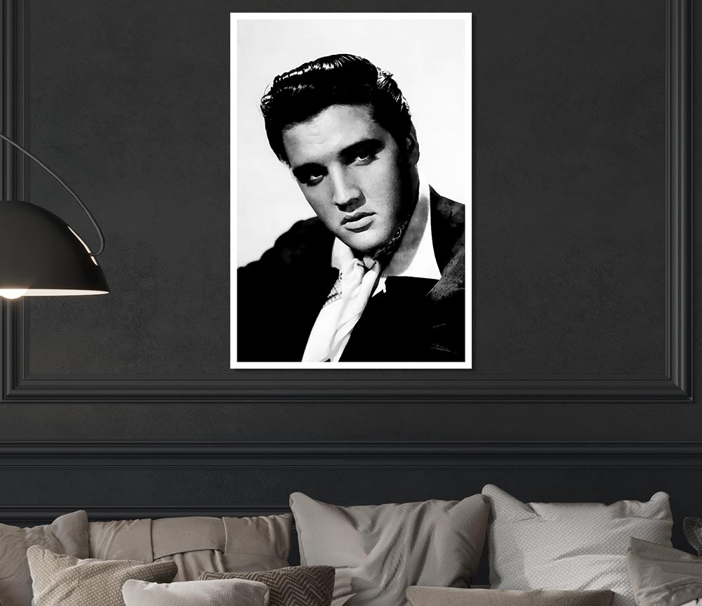 Elvis Presley Blue Suede Shoes Print Poster Wall Art