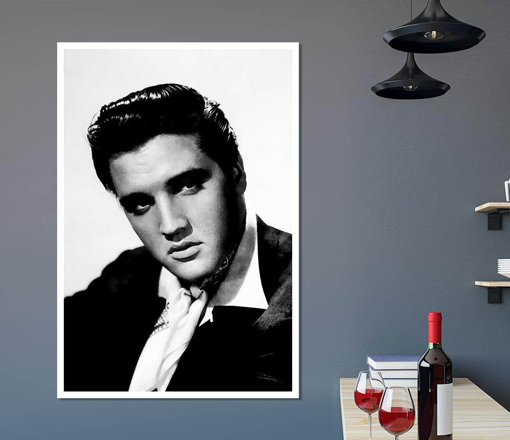 Elvis Presley Blue Suede Shoes Print Poster Wall Art