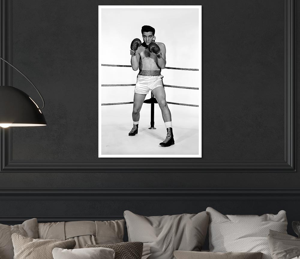 Elvis Presley Boxing Kid Print Poster Wall Art