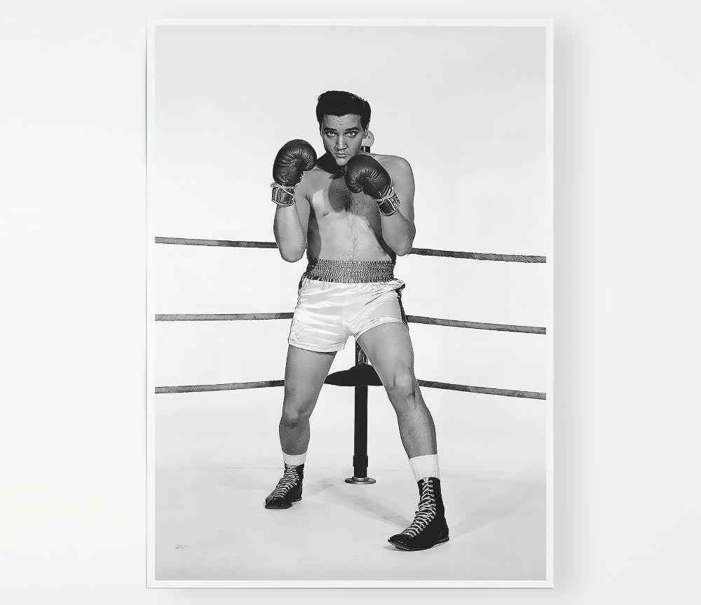 Elvis Presley Boxing Kid Print Poster Wall Art