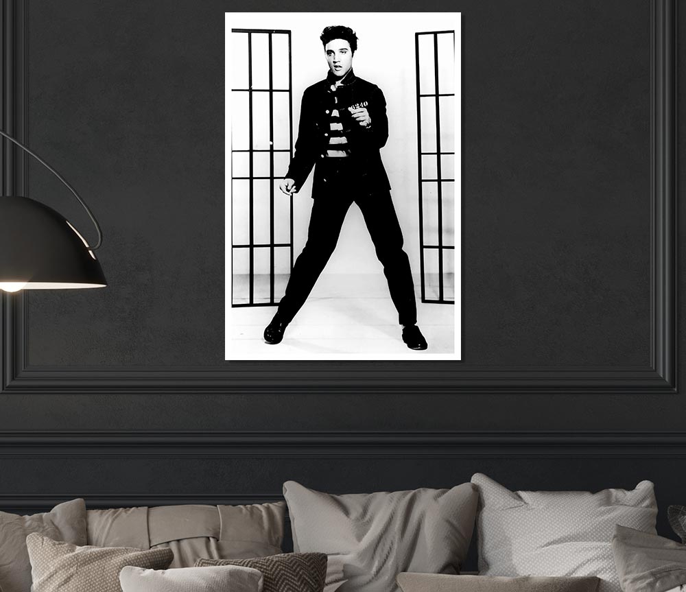 Elvis Presley Jail House Rock Print Poster Wall Art