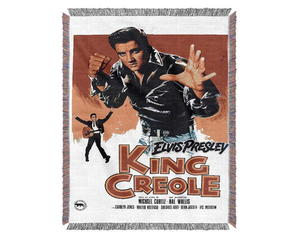 Elvis Presley King Creole Woven Blanket