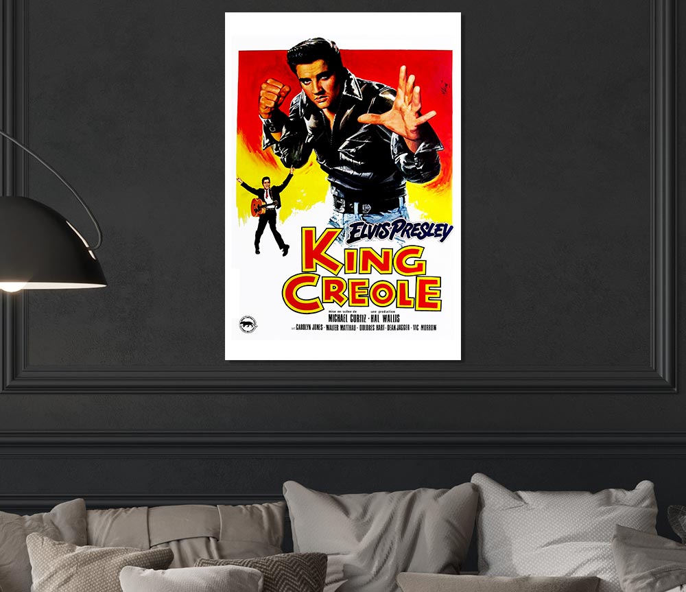 Elvis Presley King Creole Print Poster Wall Art