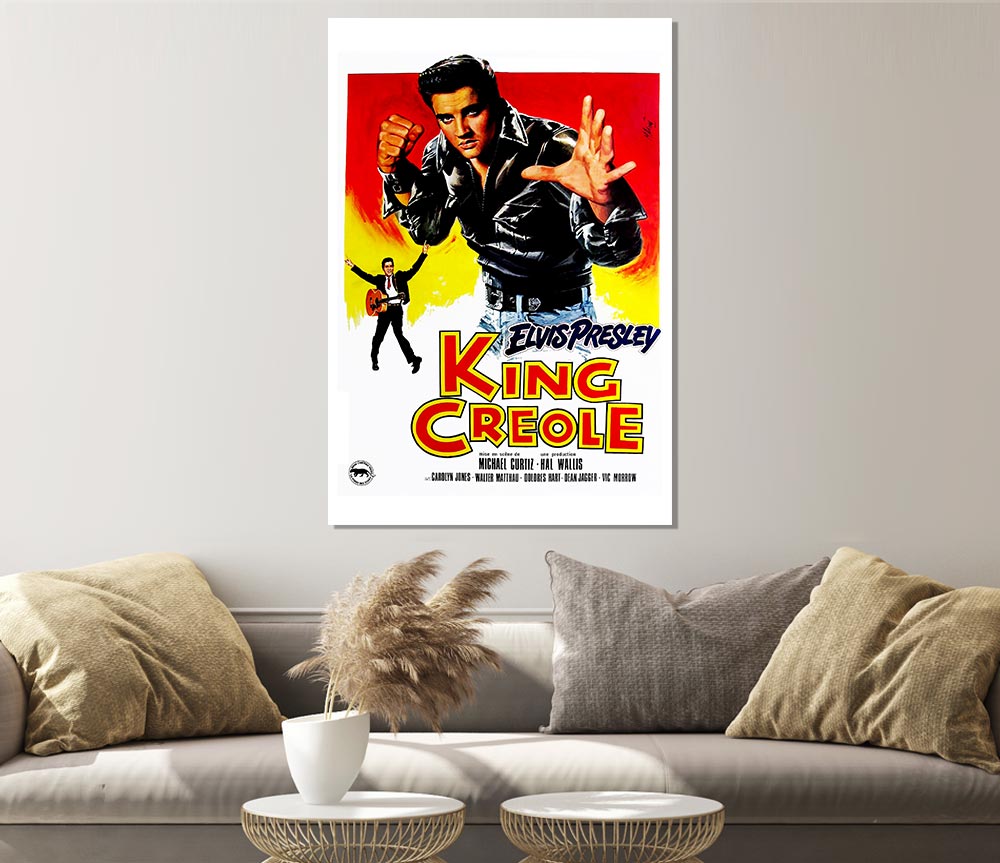 Elvis Presley King Creole Print Poster Wall Art