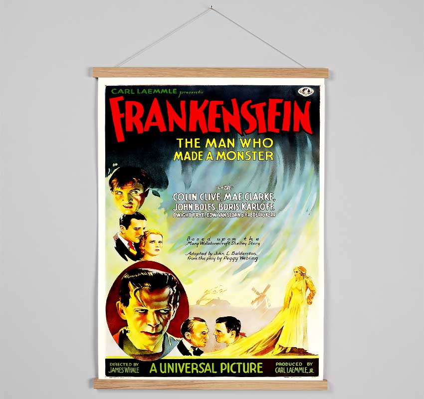 Frankenstein The Man Who Made A Monster Hanging Poster - Wallart-Direct UK