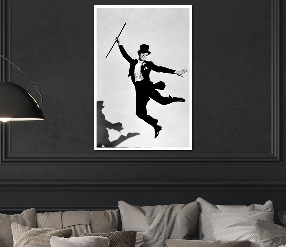 Fred Astaire Shadow Print Poster Wall Art