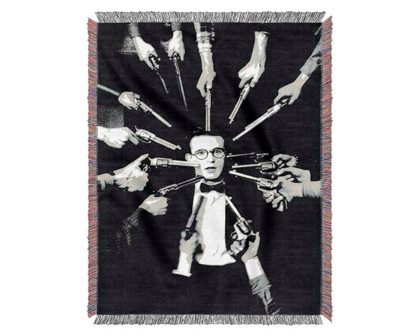 Harold Lloyd Guns Woven Blanket