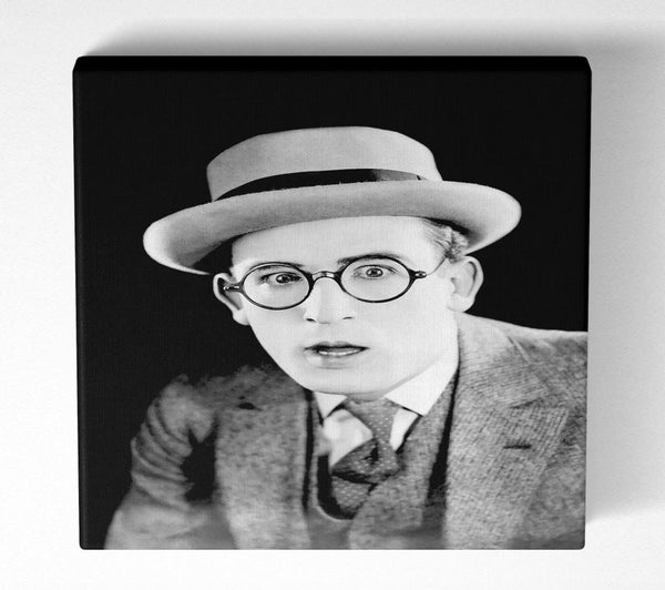 Picture of Harold Lloyd Portrait Square Canvas Wall Art