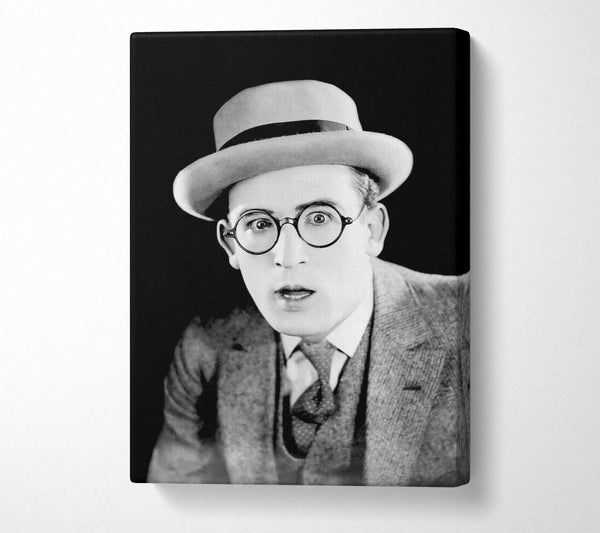 Picture of Harold Lloyd Portrait Canvas Print Wall Art