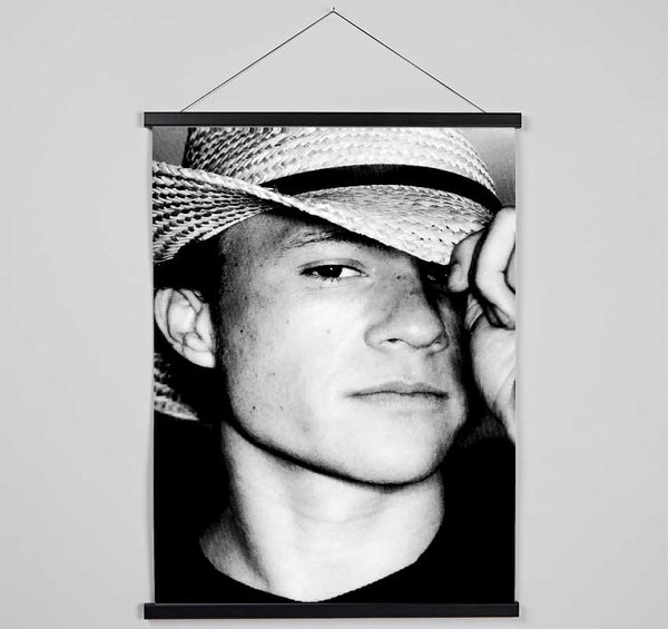 Heath Ledger Hat B n W Hanging Poster - Wallart-Direct UK