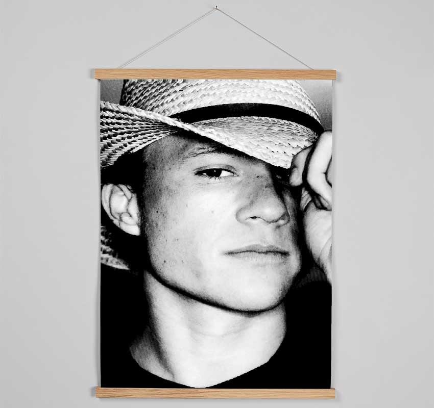 Heath Ledger Hat B n W Hanging Poster - Wallart-Direct UK