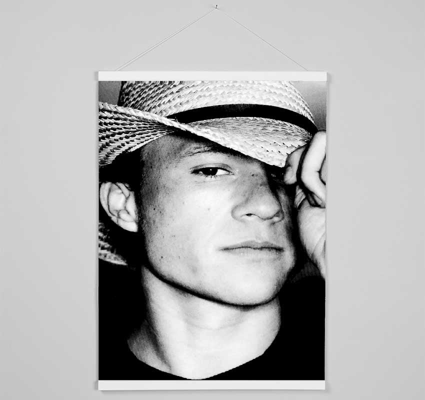 Heath Ledger Hat B n W Hanging Poster - Wallart-Direct UK