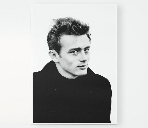 James Dean Portrait Print Poster Wall Art