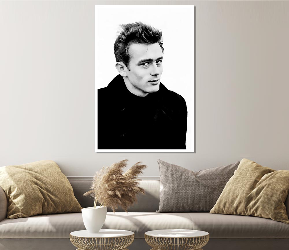 James Dean Portrait Print Poster Wall Art