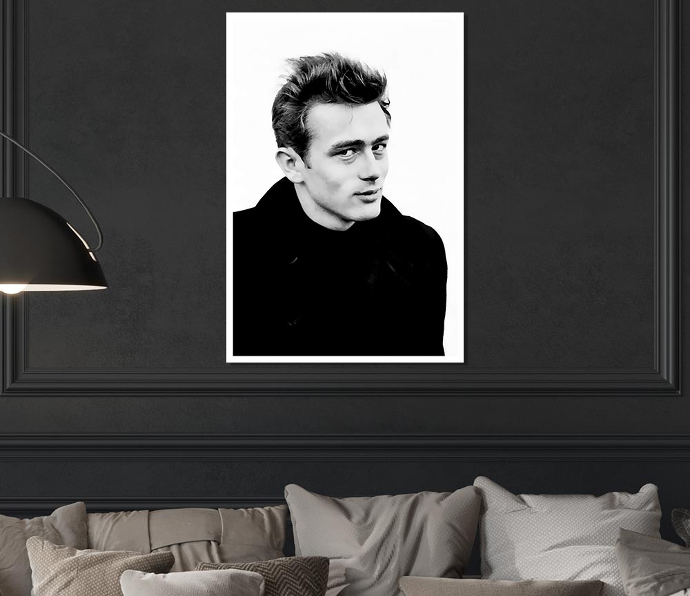 James Dean Portrait Print Poster Wall Art