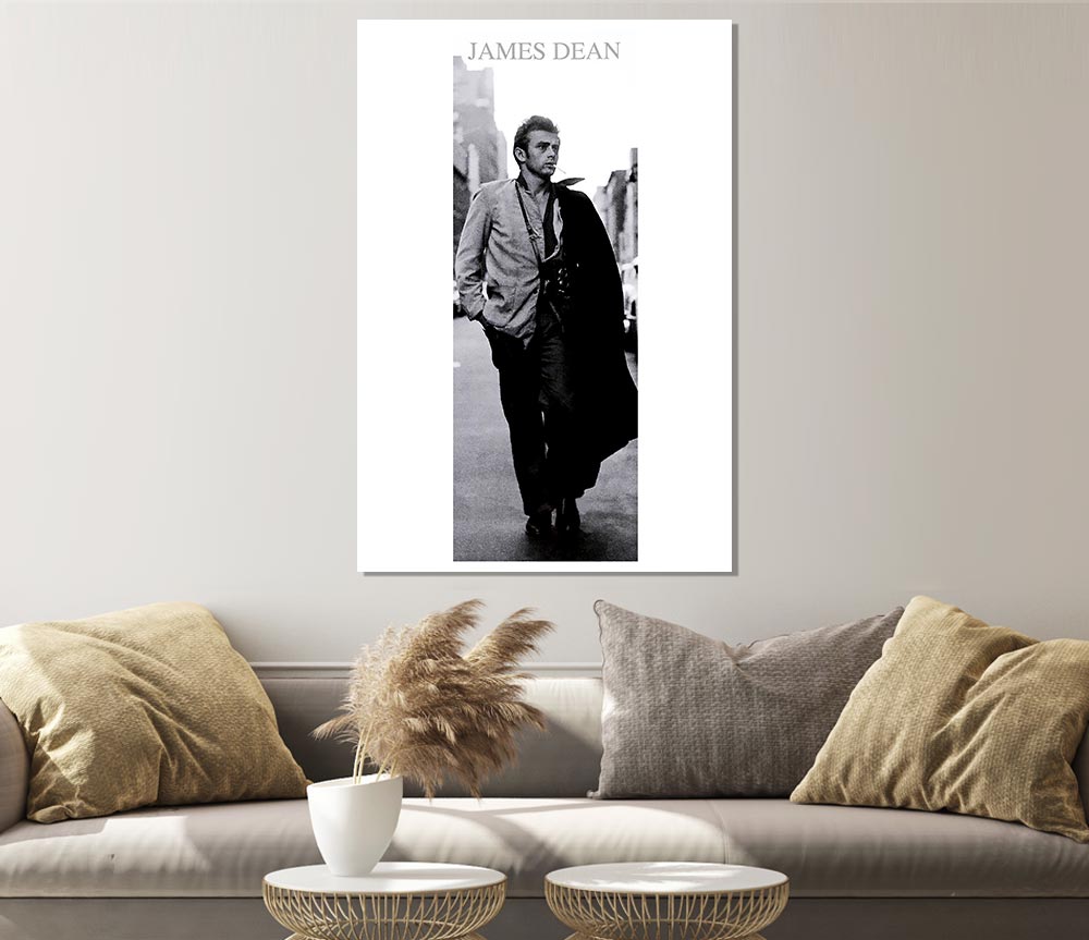 James Dean Walk Print Poster Wall Art