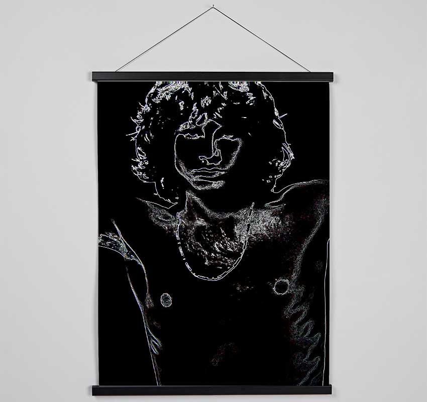 Jim Morrison Black Hanging Poster - Wallart-Direct UK