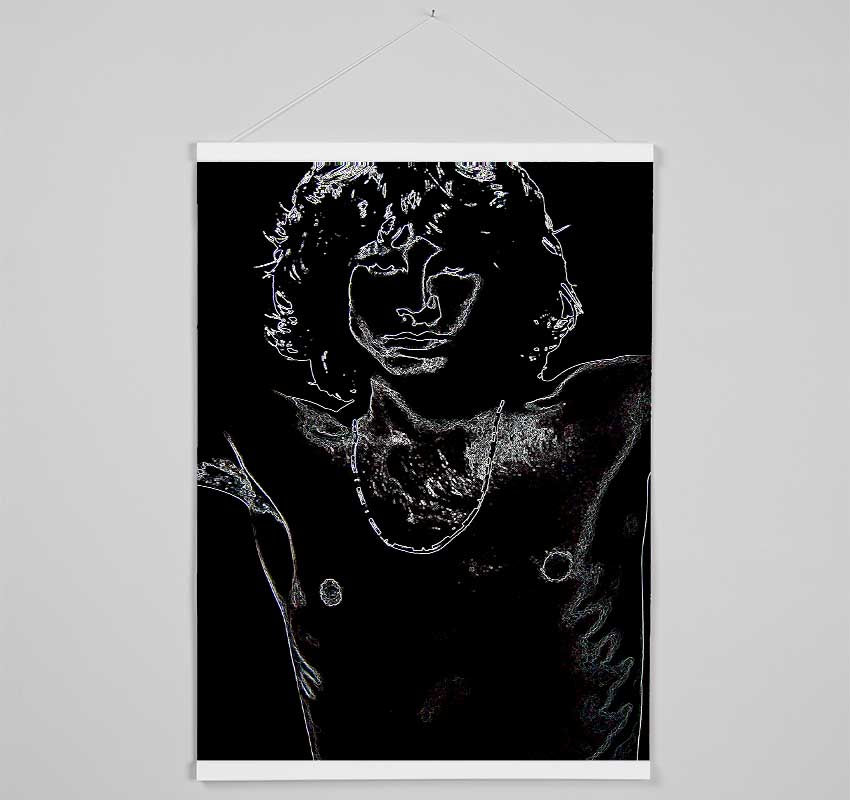 Jim Morrison Black Hanging Poster - Wallart-Direct UK